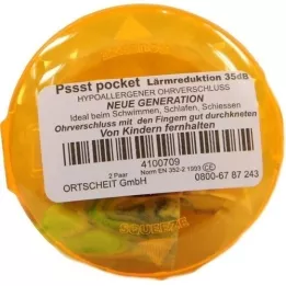 PSSST Pocket ear fastener coloured, 4 pcs