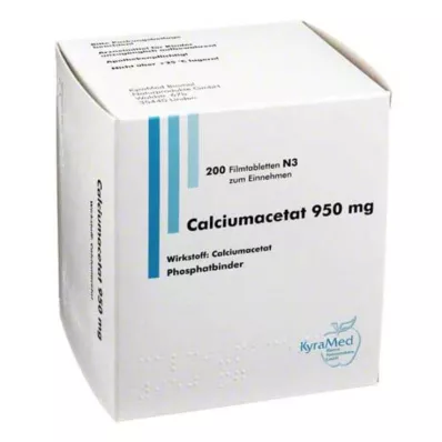 CALCIUMACETAT 950 mg film-coated tablets, 200 pcs CALCIUMACETAT 950 mg film-coated tablets, 200 pcs