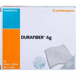 DURAFIBER Ag 10x10 cm dressing, 10 pcs