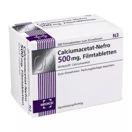 CALCIUMACETAT NEFRO 500 mg film-coated tablets, 200 pcs