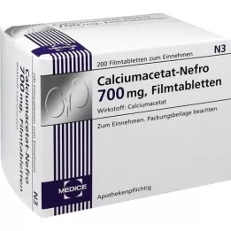 CALCIUMACETAT NEFRO 700 mg film-coated tablets, 200 pcs