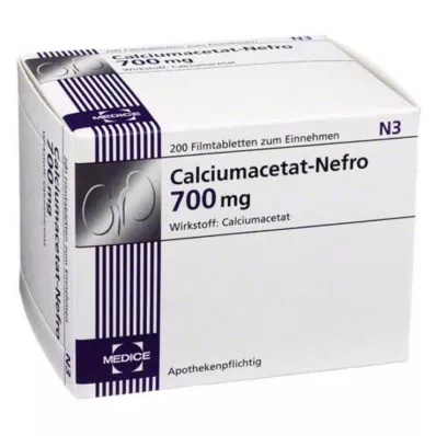 CALCIUMACETAT NEFRO 700 mg film-coated tablets, 200 pcs