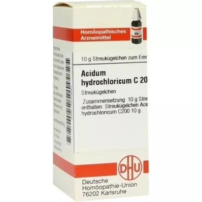 ACIDUM HYDROCHLORICUM C 200 globules, 10 g