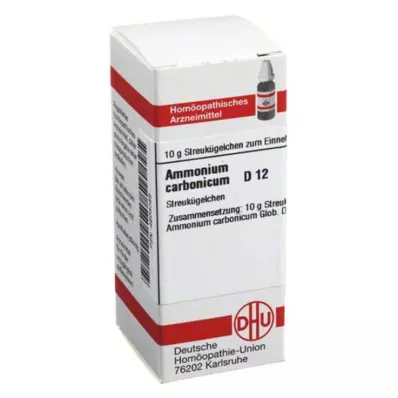 AMMONIUM CARBONICUM D 12 globules, 10 g AMMONIUM CARBONICUM D 12 globules, 10 g