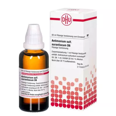 ANTIMONIUM SULFURATUM aurantiacum D 6 Dilution, 50 ml ANTIMONIUM SULFURATUM aurantiacum D 6 Dilution, 50 ml