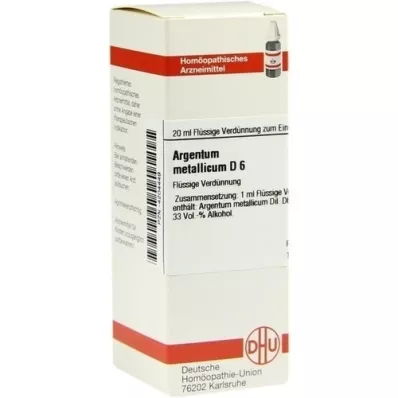 ARGENTUM METALLICUM D 6 Dilution, 20 ml