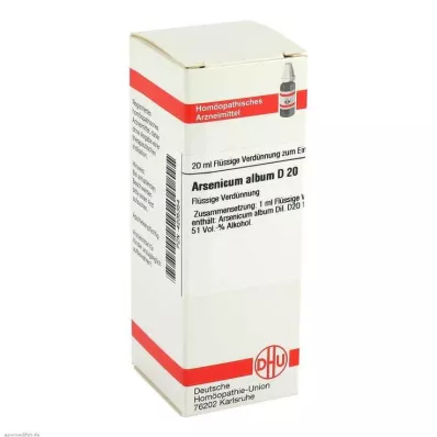 ARSENICUM ALBUM D 20 Dilution, 20 ml ARSENICUM ALBUM D 20 Dilution, 20 ml