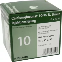 CALCIUMGLUCONAT 10% MPC Solution for injection, 20X10 ml