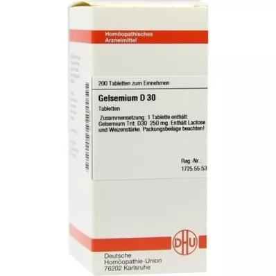GELSEMIUM D 30 tablets, 200 pc