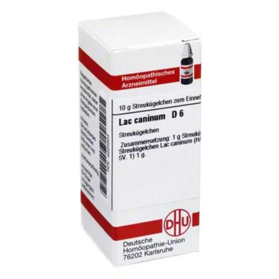 LAC CANINUM D 6 globules, 10 g LAC CANINUM D 6 globules, 10 g