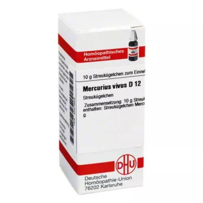 MERCURIUS VIVUS D 12 globules, 10 g MERCURIUS VIVUS D 12 globules, 10 g