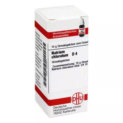NATRIUM CHLORATUM D 4 globules, 10 g