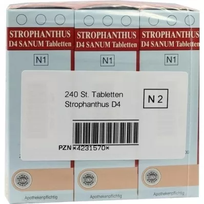 STROPHANTHUS D 4 Sanum Tablets, 3X80 St