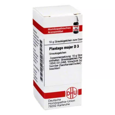 PLANTAGO MAJOR D 3 globules, 10 g