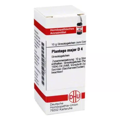 PLANTAGO MAJOR D 4 globules, 10 g