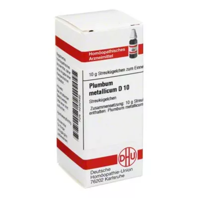 PLUMBUM METALLICUM D 10 globules, 10 g