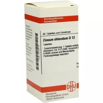 ZINCUM CHLORATUM D 12 tablets, 80 pc
