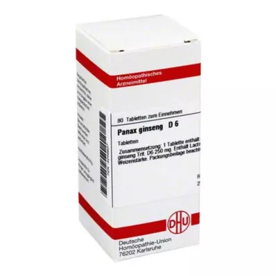 PANAX GINSENG D 6 tablets, 80 pc PANAX GINSENG D 6 tablets, 80 pc