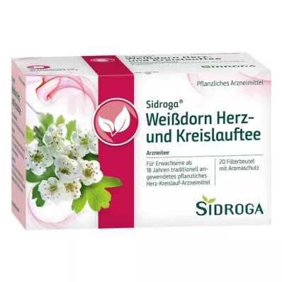 SIDROGA Hawthorn Heart and Circulation Tea Filter Pack, 20X1.5 g
