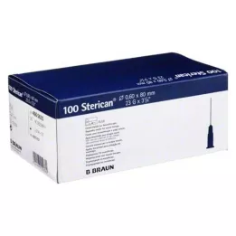 STERICAN Needles 23 Gx3 1/5 0.6x80 mm, 100 pcs