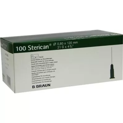 STERICAN Tubes 21 Gx4 4/5 0.8x120 mm, 100 pcs