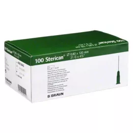 STERICAN Tubes 21 Gx4 4/5 0.8x120 mm, 100 pcs