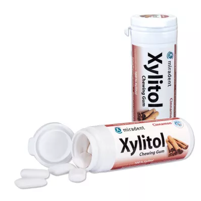 MIRADENT Xylitol Chewing Gum Cinnamon, 30 pcs MIRADENT Xylitol Chewing Gum Cinnamon, 30 pcs