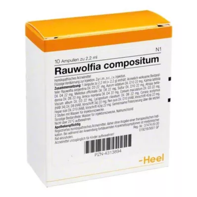 RAUWOLFIA COMPOSITUM Ampoules, 10 pc RAUWOLFIA COMPOSITUM Ampoules, 10 pc