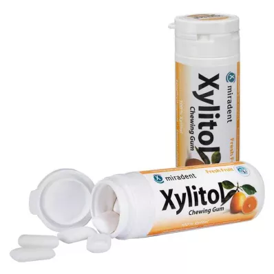 MIRADENT Xylitol Chewing Gum Fruit, 30 pcs MIRADENT Xylitol Chewing Gum Fruit, 30 pcs