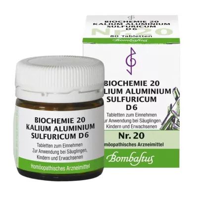 BIOCHEMIE 20 Kalium aluminium sulphuricum D 6 tbl, 80 pc
