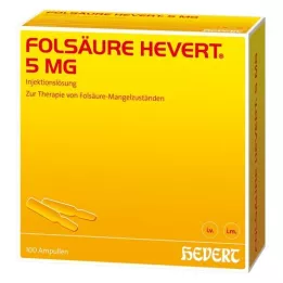 FOLSÄURE HEVERT 5 mg ampoules, 100 pcs