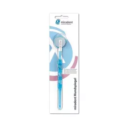MIRADENT Mouth mirror anti-fog blue transp., 1 pc