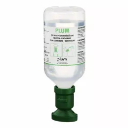 PLUM NaCl eye rinsing solution with eye cup, 500 ml
