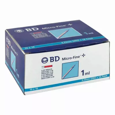 BD MICRO-FINE+ Insulinspr.1 ml U40 12.7 mm, 100X1 ml