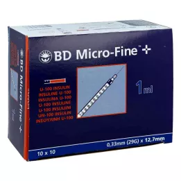 BD MICRO-FINE+ Insulinspr.1 ml U100 12.7 mm, 100X1 ml