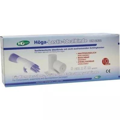 HÖGA-LASTIC Ideal bandage 8 cmx5 m without cellophane, 10 pcs