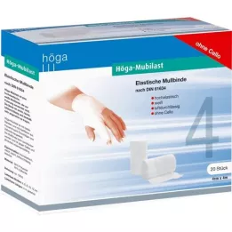 HÖGA-MUBILAST Fixation bandage 4 cmx4 m without cellophane, 20 pcs