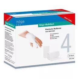 HÖGA-MUBILAST Fixation bandage 4 cmx4 m without cellophane, 20 pcs
