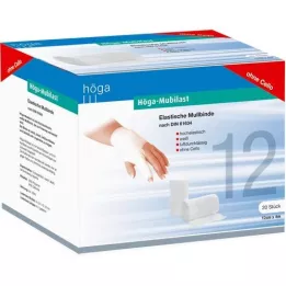 HÖGA-MUBILAST Fixation bandage 12 cmx4 m without cellophane, 20 pcs