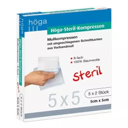 HÖGA-KOMPRESSEN 5x5 cm sterile 8x, 5X2 St