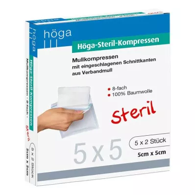 HÖGA-KOMPRESSEN 5x5 cm sterile 8x, 5X2 St