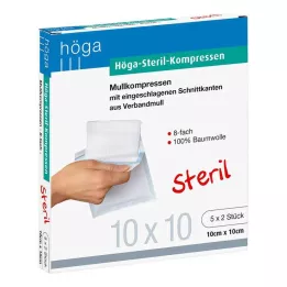 HÖGA-KOMPRESSEN 10x10 cm sterile 8x, 5X2 pcs