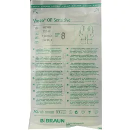 VASCO OP Sensitive gloves, sterile, powder-free, size 8.0, 2 pcs