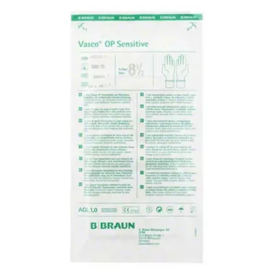 VASCO OP Sensitive gloves, sterile, powder-free, size 8.5, 2 pcs VASCO OP Sensitive gloves, sterile, powder-free, size 8.5, 2 pcs