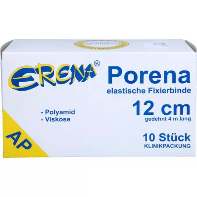 PORENA elastic gauze bandage 12 cm white without cello, 10 pcs