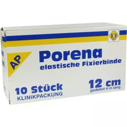 PORENA elastic gauze bandage 12 cm white without cello, 10 pcs