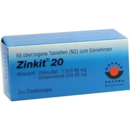 ZINKIT 20 coated tablets, 50 pcs