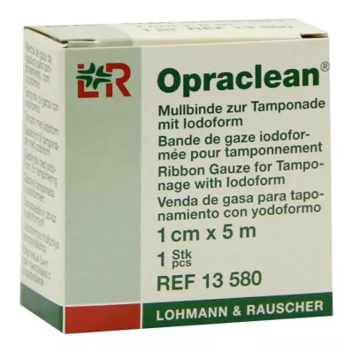 OPRACLEAN Gauze bandage for tampon with iodoform 1 cm x 5 m, 1 pc
