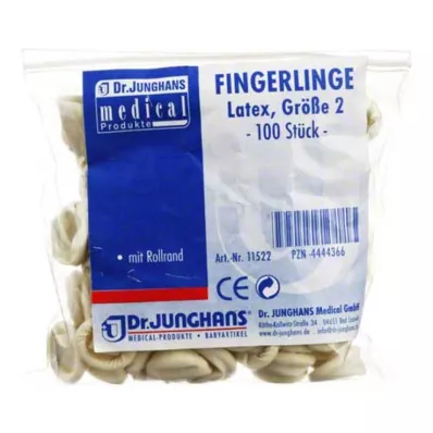 FINGERLING OP Latex size 2 rolled, 100 pcs