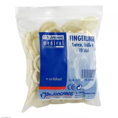 FINGERLING OP Latex size 4 rolled, 100 pcs